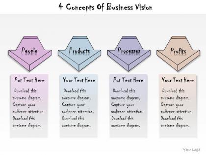 1013 business ppt diagram 4 concepts of business vision powerpoint template