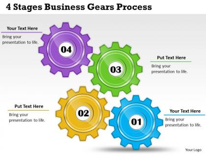 1013 business ppt diagram 4 stages business gears process powerpoint template