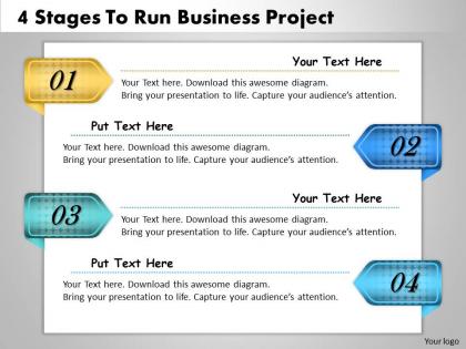 1013 business ppt diagram 4 stages to run business project powerpoint template