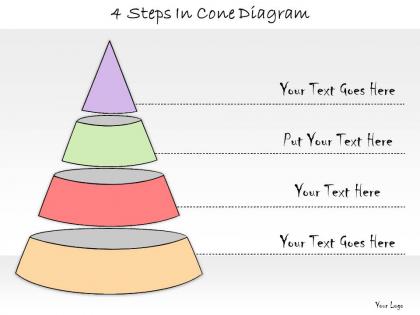 1013 business ppt diagram 4 steps in cone diagram powerpoint template