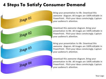 1013 business ppt diagram 4 steps to satisfy consumer demand powerpoint template