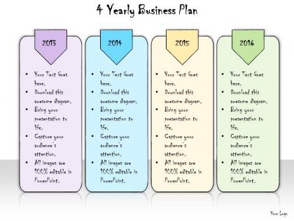 1013 business ppt diagram 4 yearly business plan powerpoint template