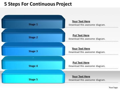 1013 business ppt diagram 5 steps for continuous project review powerpoint template