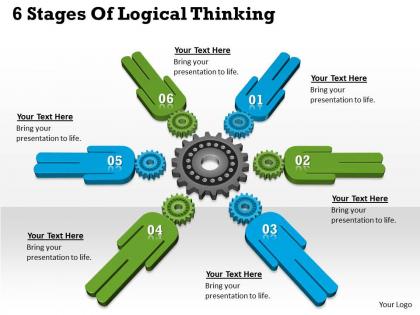 1013 business ppt diagram 6 stages of logical thinking powerpoint template