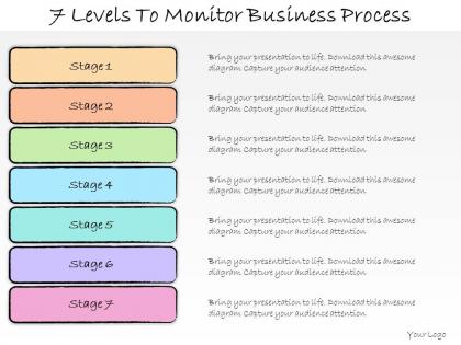 1013 business ppt diagram 7 levels to monitor business process powerpoint template