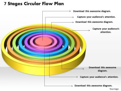 1013 business ppt diagram 7 stages circular flow plan powerpoint template