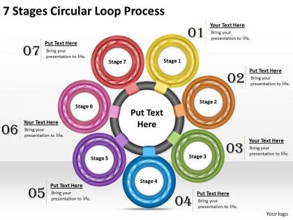 1013 business ppt diagram 7 stages circular loop process powerpoint template