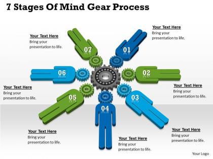 1013 business ppt diagram 7 stages of mind gear proces powerpoint template