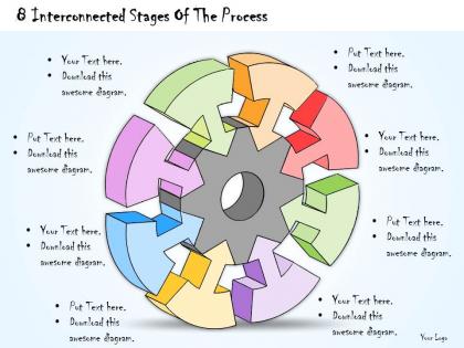 1013 business ppt diagram 8 interconnected stages of the process powerpoint template