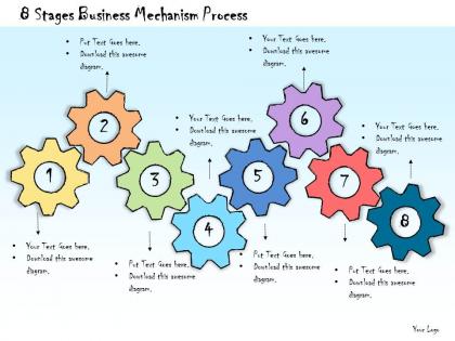 1013 business ppt diagram 8 stages business mechanism process powerpoint template