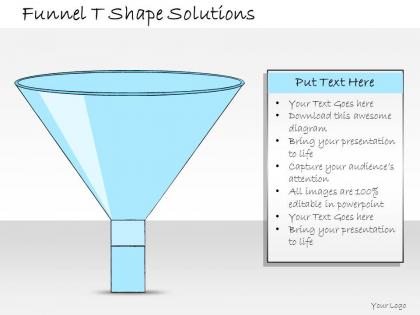 1013 business ppt diagram funnel t shape solutions powerpoint template