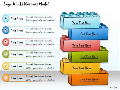 1013 business ppt diagram lego blocks business model powerpoint template