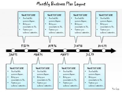 1013 business ppt diagram monthly business plan layout powerpoint template