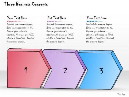 1013 business ppt diagram three business concepts powerpoint template