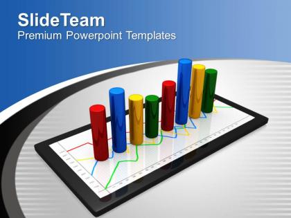 1013 tablet shows yearly growth business powerpoint templates ppt themes and graphics