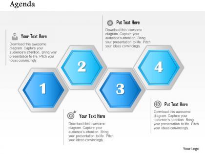 1014 abstract four steps agenda diagram powerpoint template