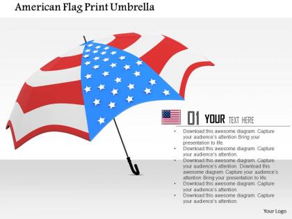 1014 american flag print umbrella image graphics for powerpoint