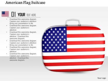1014 american flag suitcase image graphics for powerpoint