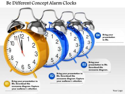 1014 be different concept alarm clocks image graphics for powerpoint