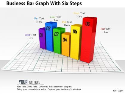 1014 business bar graph with six steps image graphics for powerpoint