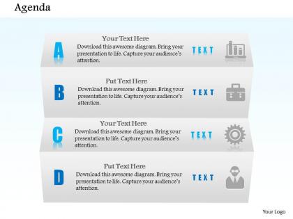 1014 business plan four steps agenda workflow diagram powerpoint presentation template