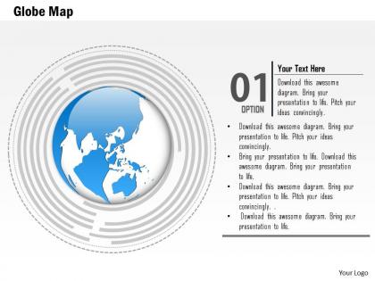 1014 business plan globe in maze outer lining powerpoint presentation template