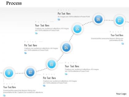 1014 business plan seven steps process spheres line diagram powerpoint presentation template