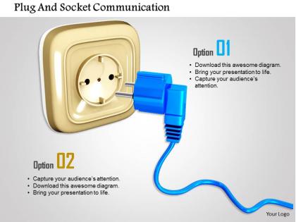 1014 plug and socket communication image graphics for powerpoint