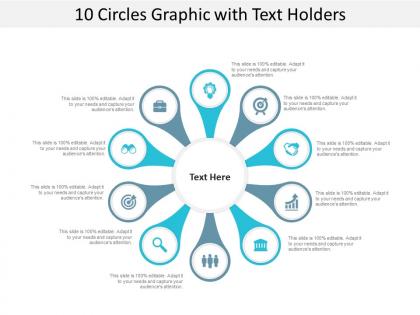 10 circles graphic with text holders