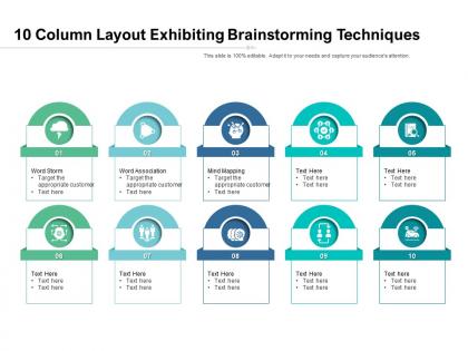 10 column layout exhibiting brainstorming techniques