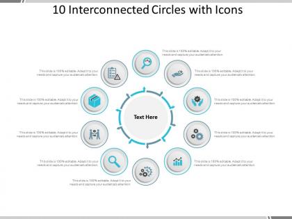 10 interconnected circles with icons