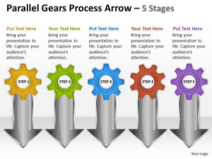 10 parallel gears process arrow 5 stages