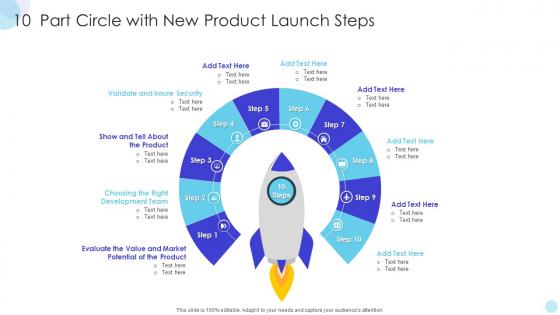 10 Part Circle With New Product Launch Steps