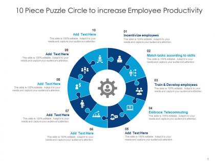 10 piece puzzle circle to increase employee productivity
