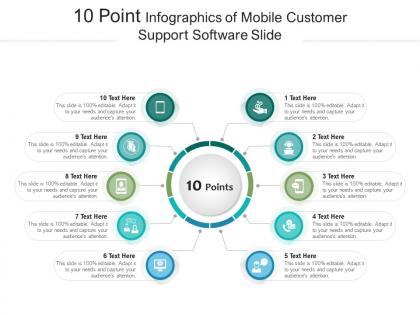10 point of mobile customer support software slide infographic template