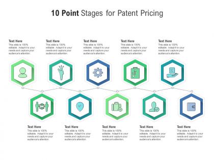 10 point stages for patent pricing infographic template