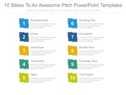 10 slides to an awesome pitch powerpoint templates