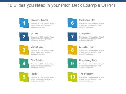 10 slides you need in your pitch deck example of ppt