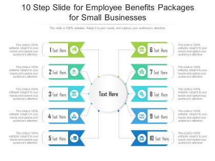 10 step slide for employee benefits packages for small businesses infographic template