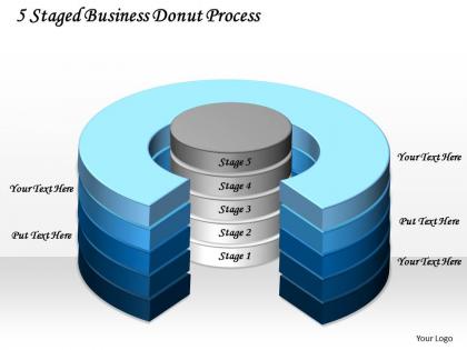 1103 business cycle diagram 5 staged business donut process sales diagram