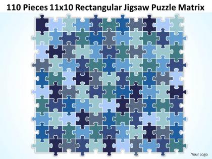 110 pieces 11x10 rectangular jigsaw puzzle matrix powerpoint templates 0812