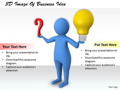 1113 3d image of business idea ppt graphics icons powerpoint