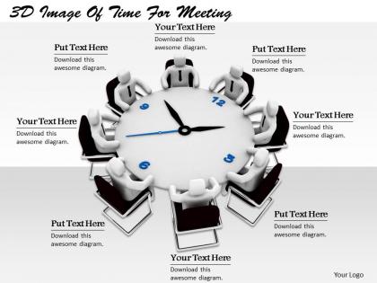 1113 3d image of time for meeting ppt graphics icons powerpoint