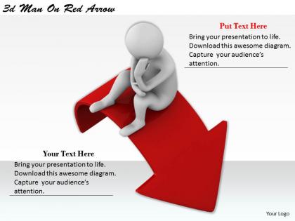 1113 3d man on red arrow ppt graphics icons powerpoint