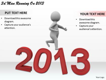 1113 3d man running on 2013 ppt graphics icons powerpoint