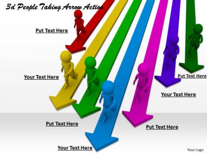 1113 3d people taking arrow action ppt graphics icons powerpoint