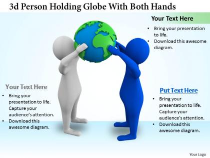 1113 3d person holding globe with both hands ppt graphics icons powerpoint