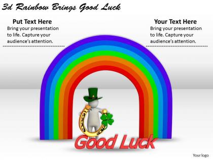 1113 3d rainbow brings good luck ppt graphics icons powerpoint