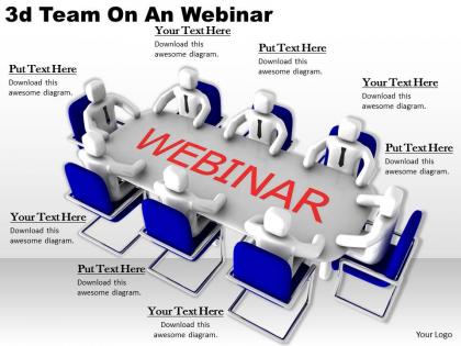 1113 3d team on an webinar ppt graphics icons powerpoint