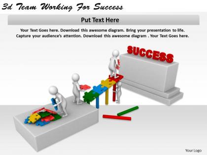 1113 3d team working for success ppt graphics icons powerpoint